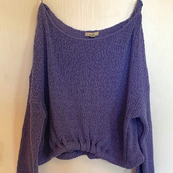 Lavender cropped knit sweater, Urban Outfitters - Picture 1 of 3